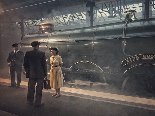 A star-studded cast of GWR locos brought to life using smoke machines, subtle lighting and re-enactors